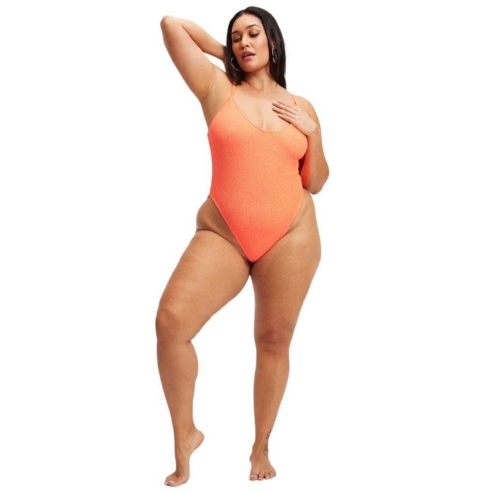 Good American Orange Cream Always Fits One-Piece Swimsuit Bodysuit 5/6 XXL XXXL